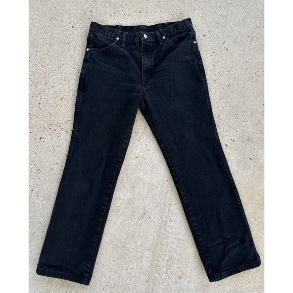 Wrangler Cowboy Cut Silver Edition Slim Fit Jeans 34x30 Black Grunge Western - Picture 4 of 14